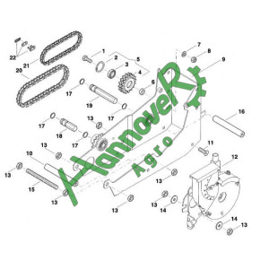Зірочки ланцюга Z = 20 -Позиція 4 -AC827937 АС827937, Kverneland , Квернеланд